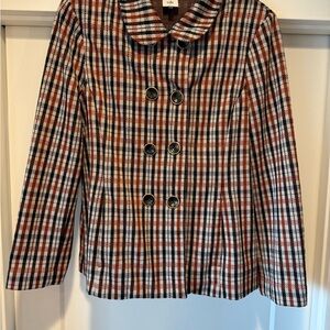 CAbi Jazzy Checkered Pea Coat